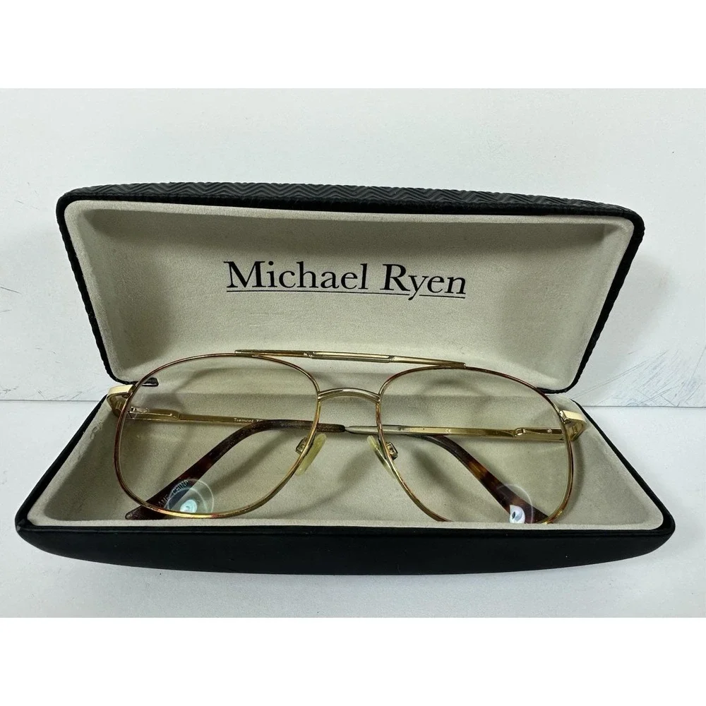 Tremont Tor Vtg 80 Aviator Dbl Bridge Eyeglasses Frames 58-16-145 Tortoise Shell
